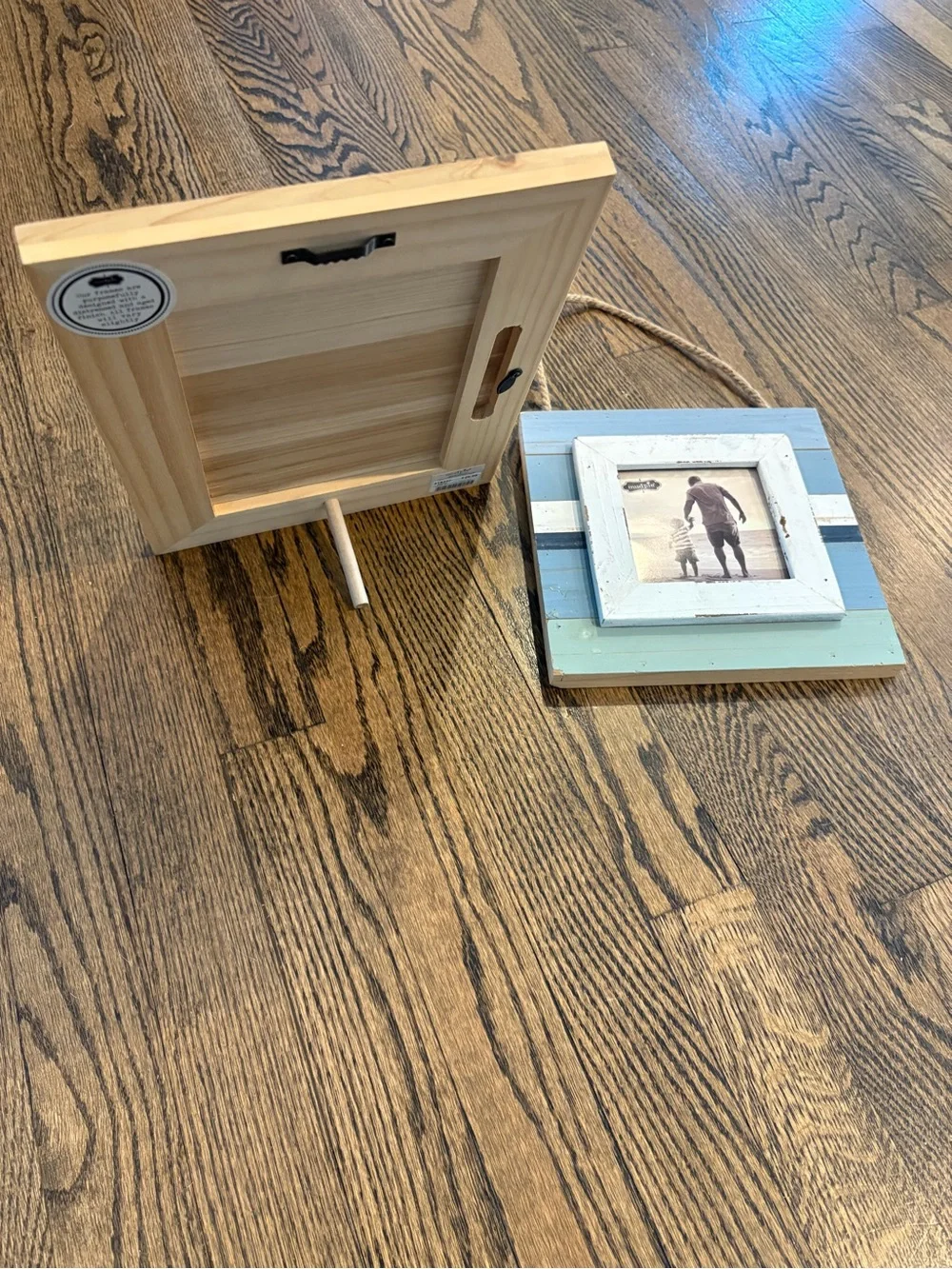 Mud Pie Striped Coastal Wood Picture Frames in Blue, White, Navy & Seafoam